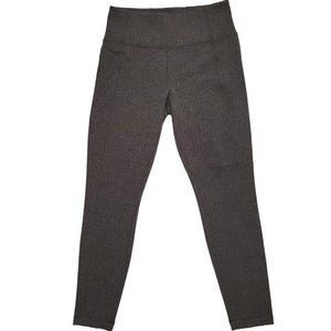 Athleta Sz Sm (Unstretched Meas 26x25 11") Delancey Herringbone Gray Tights A17